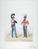 1818. Cuirassiers. Officier, Trompette (5e Régiment - de Condé).