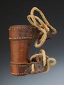 LEATHER BOOT FOR LANCE HOLDER OR STANDARD BEARER OF LINE CAVALRY, Second Empire - Third Republic. 26942