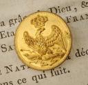 BOUTON D'OFFICIER DES TROUPES À PIED DE LA GARDE IMPÉRIALE, Premier Empire. 20737-48