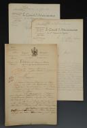 6ème Régiment de Hussards. LOT DE TROIS LETTRES (1811 et 1813) ADRESSÉES AU MINISTRE DE LA GUERRE pour manque d'hommes ou d'équipements. 18911-4