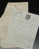 4ème Régiment d'Infanterie de ligne. DEUX LETTRES SIGNÉES PAR LES MAJORS DUDIT RÉGIMENT, l'une à Strasbourg le 24 juillet 1806 (Major Auguste Bigarré), la seconde à Nancy le 10 octobre 1811. 18909-31