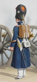 Photo 2 : 1828. Garde Royale. Artillerie à Pied. Brigadier, Canonnier.