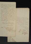 Photo 4 : 6ème Régiment de Hussards. LOT DE TROIS LETTRES (1811 et 1813) ADRESSÉES AU MINISTRE DE LA GUERRE pour manque d'hommes ou d'équipements. 18911-4