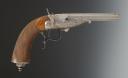 Photo 4 : PISTOLET GASTINNE RENETTE À BLOC TOMBANT, PRÉSENTÉ DANS SON COFFRET D'ORIGINE, Second Empire. 33598