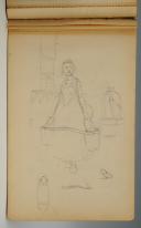 Photo 5 : LUCIEN ROUSSELOT : LOT DE TROIS CARNETS DE DESSINS ET CROQUIS AU CRAYON DE PAPIER, Première moitié du XXème siècle. 33381