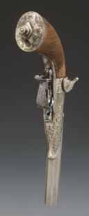 Photo 5 : PISTOLET GASTINNE RENETTE À BLOC TOMBANT, PRÉSENTÉ DANS SON COFFRET D'ORIGINE, Second Empire. 33598