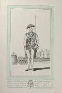 Photo 1 : Nicolas Hoffmann, Garde de la Porte du Roi en grand uniforme, 1785.