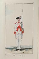 Photo 1 : Nicolas Hoffmann, Régiment d'Infanterie (Orléans), au règlement de 1786.