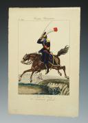 Photo 1 : MARTINET, AIDE DE CAMP DE LIEUTENANT GÉNÉRAL : Gravure couleurs, Premier Empire.