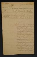 7ème Régiment de Hussards. LETTRE AU MINISTRE DE LA GUERRE : nécessité de nommer au grade de brigadier ou fourrier des jeunes gens qui n'ont pas l'ancienneté requise, Liège le 24 janvier 1813. 18911-5