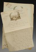 Forces Navales de la Manche, 1801. DEUX LETTRES SIGNÉES DU CONTRE-AMIRAL LATOUCHE-TRÉVILLE *, commandant en chef les Forces Navales de la Manche, 19 germinal an 9 (9 avril 1801) et 5 thermidor an 9 (24 juillet 1801). 18910-62