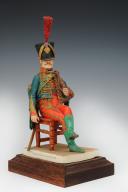 Photo 2 : BERNARD BELLUC, OFFICER OF THE 7TH HUSSARD REGIMENT, 1810, FIRST EMPIRE, 20th century: Porcelain figurine. 26678