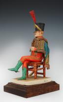 Photo 3 : BERNARD BELLUC, OFFICIER DU 7ème RÉGIMENT DE HUSSARDS, 1810, PREMIER EMPIRE, XXème siècle : Figurine en porcelaine. 26678