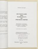 Photo 3 : JOURQUIN (Jacques) – " Dictionnaire des maréchaux du premier empire "