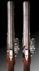 Photo 6 : Paire de pistolets à silex commandée par l’Empereur Napoléon Ier pour son usage personnel à l’arquebusier Lepage, Premier Empire, 1811-1814. COLLECTION PHILIPPE MISSILLIER, Étude Giquello, Drouot - salles 5-6, les 6 & 7 mars 2025