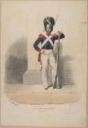 Photo 1 : BELLANGÉ - " Garde nationale de Paris (Grenadiers) " - Gravure - n° 59 - Restauration