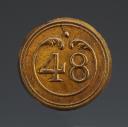 Photo 1 : OFFICER'S BUTTON OF THE 48th LINE INFANTRY REGIMENT, First Empire. 28109-2