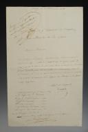 5ème Régiment de Dragons, 1802. LETTRE SIGNÉE LOUIS BONAPARTE, chef du 5ème Régiment de Dragons, AU MINISTRE DE LA GUERRE *, au sujet du citoyen Pasquiet, 12 vendémiaire an 11 (4 octobre 1802). 18910-63