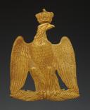 PLAQUE DE SABRETACHE DE CAVALERIE LÉGÈRE, modèle 1852, Présidence de Louis Napoléon, modifiée 1854 Second Empire. 34580-1
