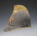Photo 2 : CASQUETTE DE FEU, ou CASQUE D'INCENDIE EN TÔLE, Second Empire. 24505