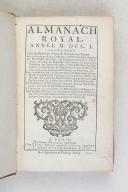 Photo 3 : Almanach royal - 1750