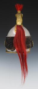 Photo 5 : CASQUE DE TROMPETTE DU 4ème RÉGIMENT DE CUIRASSIERS, modèle 1858, Second Empire. 27041-1