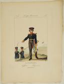 Photo 1 : GENTY : PLANCHE 22, LANDWEHR, OFFICIER DE RÉGIMENT EN GRAND UNIFORME, 1815