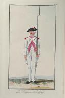 Photo 1 : Nicolas Hoffmann, Régiment d'Infanterie (Bassigny), au règlement de 1786.