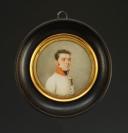 OFFICIER D'INFANTERIE RUSSE : Portrait miniature, Premier tiers du XIXème siècle.
