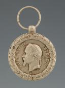 COMMEMORATIVE MEDAL FOR THE ITALIAN CAMPAIGN, created in 1859, signed "BARRE", Second Empire. Inventory number: 30315.