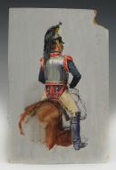 LUCIEN ROUSSELOT - CUIRASSIER PREMIER EMPIRE : étude originale à la gouache, Début du XXème siècle. 33383