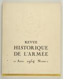 REVUE  HISTORIQUE DE L'ARMÉE, N°1, 10ème année, 1954.
