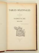 Tables décennales du carnet de la sabretache 1893-1902
