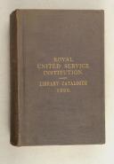 Photo 2 : CATALOGUE of the library of the Royal united Service Institution. 