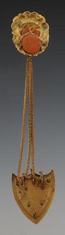 Photo 2 : GARNITURES DE GIBERNE D'OFFICIER DE CAVALERIE LÉGÈRE, modèle 1854, Second Empire. 34580-2