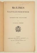 Photo 2 : Gl GRISOT – Maximes napoléoniennes – répertoire militaire