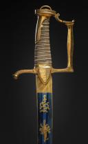 Photo 3 : Infantry Reward Saber, known as the "Saber of the 400 Braves", awarded to the gendarme Guillaume Pinelle, Directoire COLLECTION PHILIPPE MISSILLIER, to be auctioned at Étude Giquello, Drouot - rooms 5-6, on March 6th & 7th, 2025.