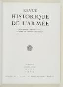 Photo 3 : REVUE  HISTORIQUE DE L'ARMÉE, N°1, 10ème année, 1954.