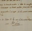 Photo 2 : 63rd Line Infantry Regiment. SIGNED AUTOGRAPH LETTER FROM COLONEL LACUÉE* TO THE MINISTER OF WAR regarding the gratuities granted to the most deserving officers of each battalion. 23 Vendémiaire year 13 (October 15, 1804). 18911-8