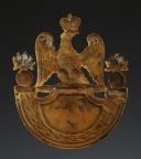 Photo 2 : PLAQUE DE SHAKO D'OFFICIER GRENADIER DU 7ème RÉGIMENT D'INFANTERIE DE LIGNE, modèle 1812, Premier Empire. 20921