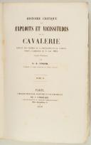 Photo 3 : UNGER. Histoire critique des exploits et vicissitudes de la cavalerie.  