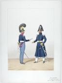 1824. Cuirassiers. Adjudant Sous-Officier, Sous-Lieutenant (4e Régiment - de Berry).