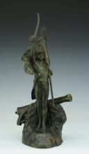Photo 1 : THEUNISSEN CORNEILLE : Bronze patiné « Le Conscrit de 1814 », XXème siècle (1914).