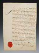 Armée d'Espagne. LETTRE SIGNÉE DU BARON THIEBAULT, CERTIFIANT LE DÉVOUEMENT DE M. DE GAMA AUPRÈS DE S. EXCELLENCE LE DUC D'ABRANTÈS EN 1807 ET 1808 EN PORTUGAL, Vitoria 14 octobre 1812. 18906-1