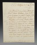 COURRIER RELATIF À L'ENGAGEMENT DU SIEUR AUBRIER, employé de la Manufacture Royale d'armes blanches en Alsace, Strasbourg le 1 X 1774. 18902-20