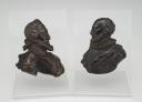HENRI IV ET SULLY : Paire de profils en laiton patiné, Fin XIXème siècle. 30100