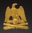ARTILLERY SHAKO PLATE OF THE NATIONAL GUARD, 1852 model, Presidency of Louis Napoleon. 34581-2