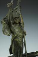 Photo 2 : THEUNISSEN CORNEILLE : Bronze patiné « Le Conscrit de 1814 », XXème siècle (1914).