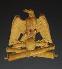 Photo 2 : ARTILLERY SHAKO PLATE OF THE NATIONAL GUARD, 1852 model, Presidency of Louis Napoleon. 34581-2
