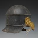 Photo 3 : CASQUETTE DE FEU, ou CASQUE D'INCENDIE EN TÔLE, Second Empire. 24510